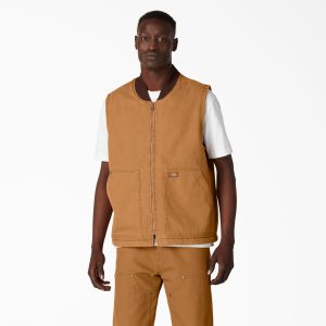 Stonewashed Duck High Pile Fleece Lined Vest