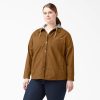 Women's Plus Duck Hooded Shirt Jacket