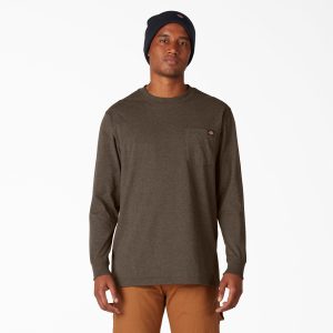 Heavyweight Heathered Long Sleeve Pocket T-Shirt